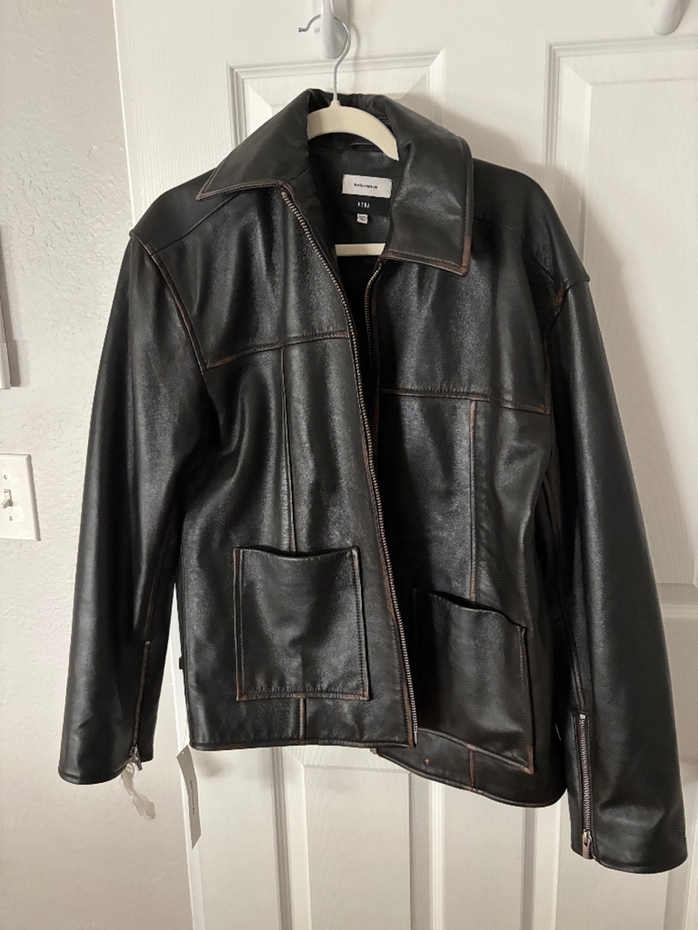 Reformation veda leather jacket